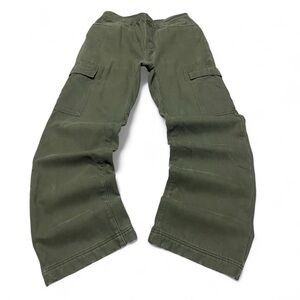 Y2k windriver outfitting co green cargo fleece lined pants
